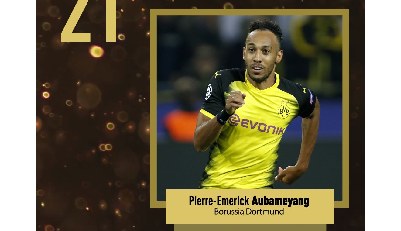 Ballon d'or 2017 : Aubameyang perd 10 places mais demeure meilleur joueur africain