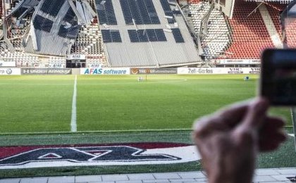 Une partie d'un stade néerlandais s'effondre à cause de vents violents