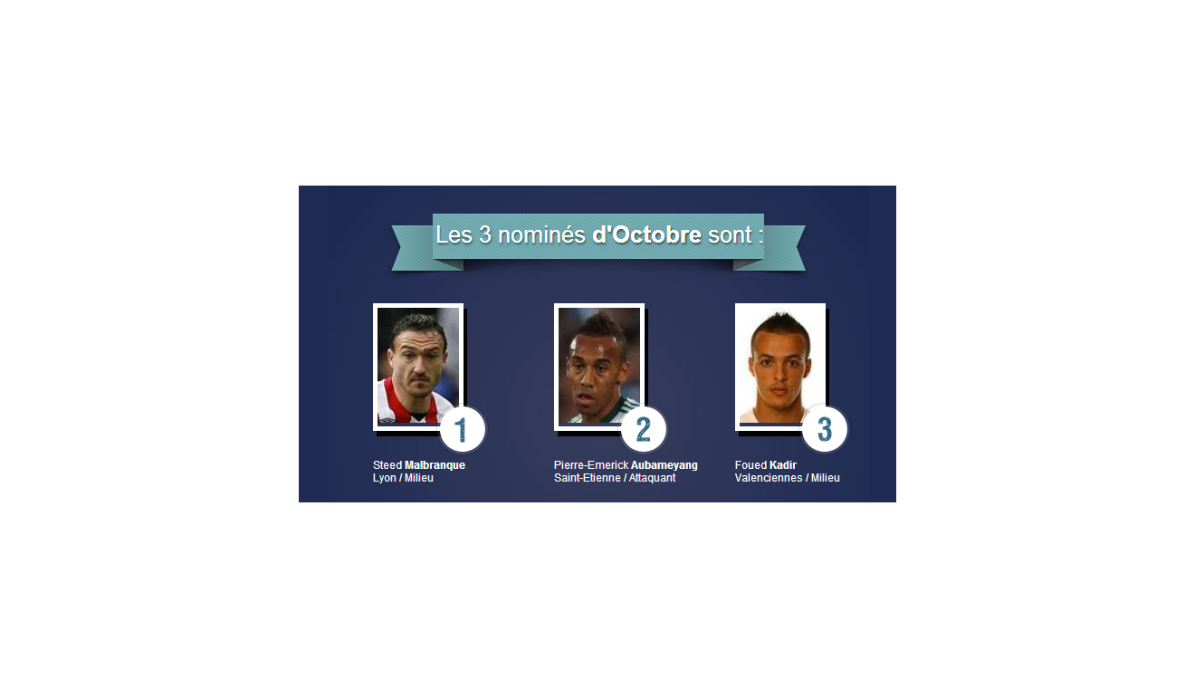 Aubameyang sacré meilleur joueur d'octobre de la L1 française